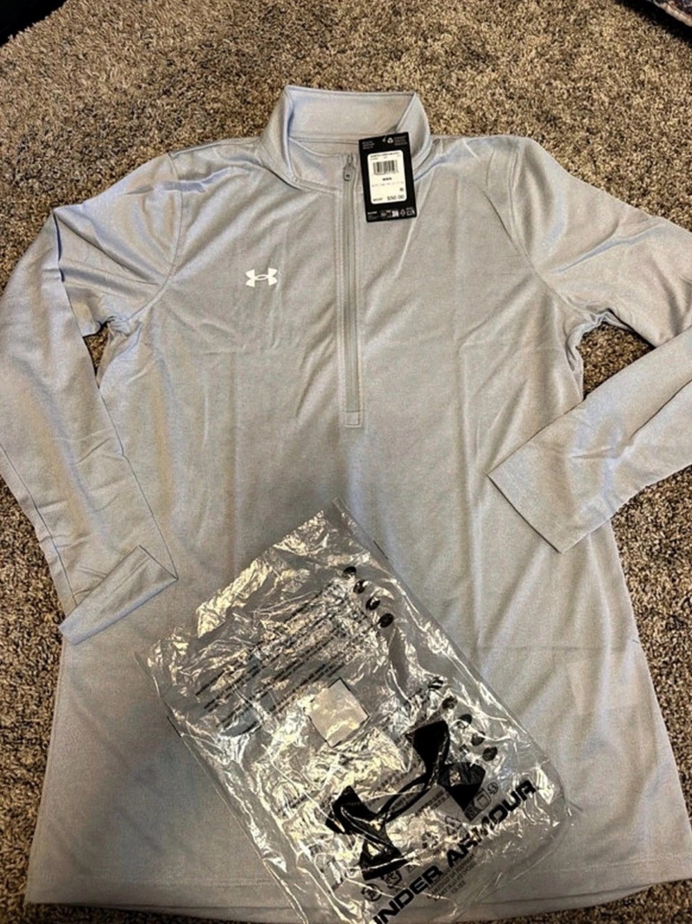 Under Armour Women's Team Tech Half-Zip Gray Medium